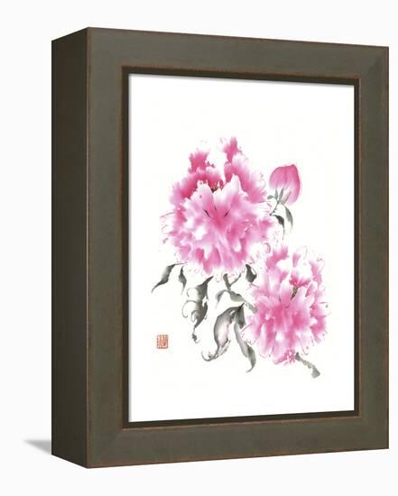 Peonie Blossoms I-Nan Rae-Framed Stretched Canvas