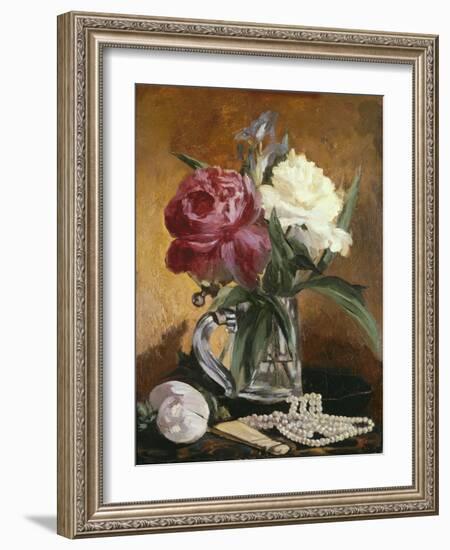 Peonies, 1862-Edouard Manet-Framed Giclee Print