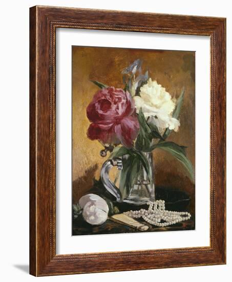 Peonies, 1862-Edouard Manet-Framed Giclee Print