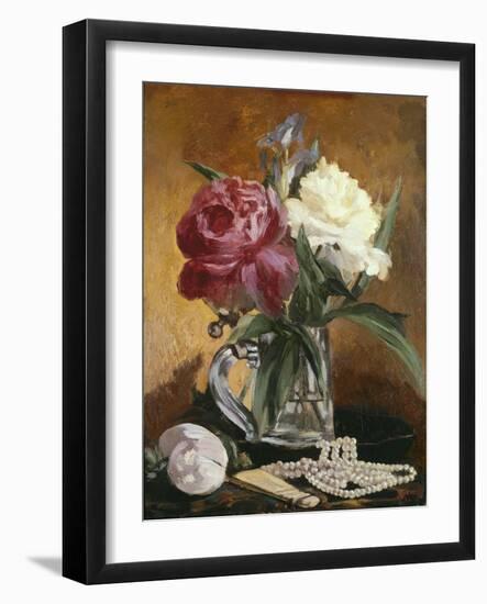 Peonies, 1862-Edouard Manet-Framed Giclee Print