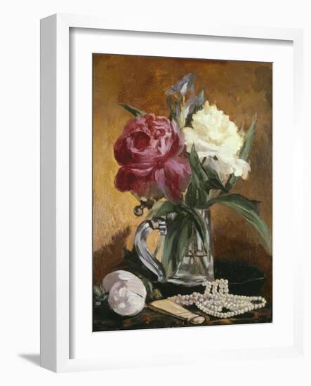 Peonies, 1862-Edouard Manet-Framed Giclee Print