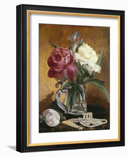 Peonies, 1862-Edouard Manet-Framed Giclee Print