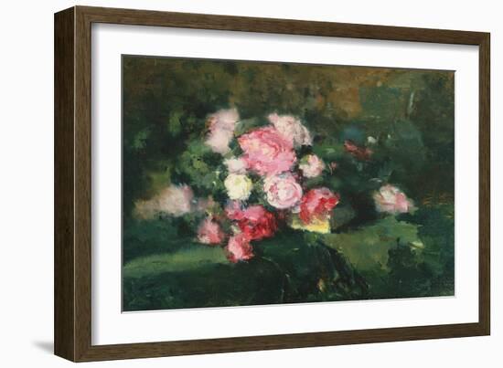 Peonies, 1875 (Oil on Canvas)-Albert-Charles Lebourg-Framed Giclee Print