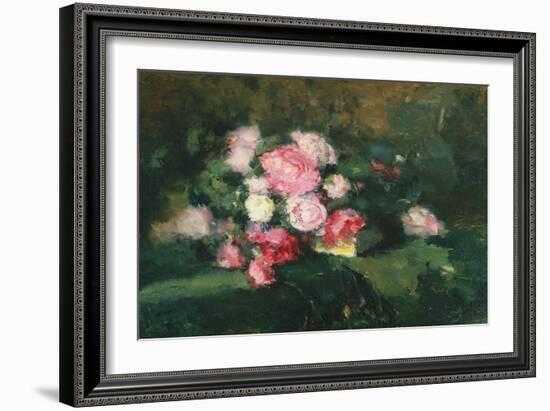 Peonies, 1875 (Oil on Canvas)-Albert-Charles Lebourg-Framed Giclee Print