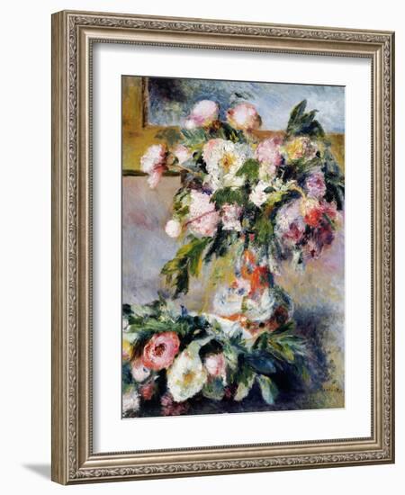 Peonies, 1878-Pierre-Auguste Renoir-Framed Giclee Print