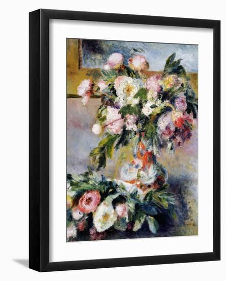 Peonies, 1878-Pierre-Auguste Renoir-Framed Giclee Print