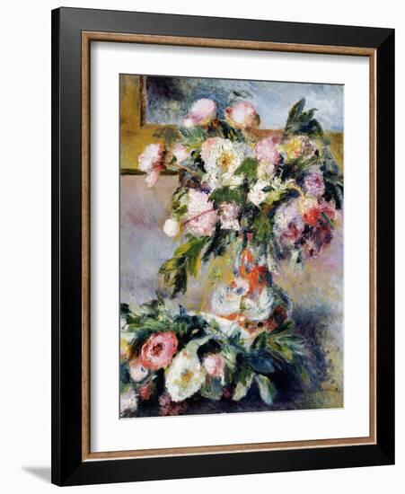 Peonies, 1878-Pierre-Auguste Renoir-Framed Giclee Print