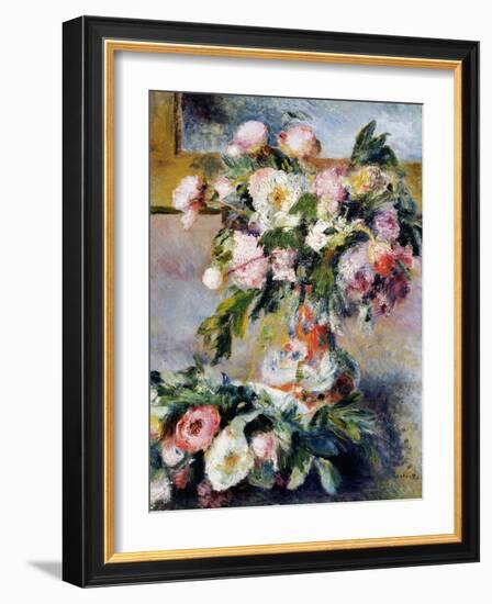 Peonies, 1878-Pierre-Auguste Renoir-Framed Giclee Print