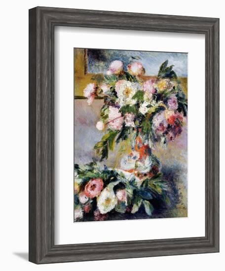 Peonies, 1878-Pierre-Auguste Renoir-Framed Giclee Print