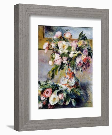 Peonies, 1878-Pierre-Auguste Renoir-Framed Giclee Print