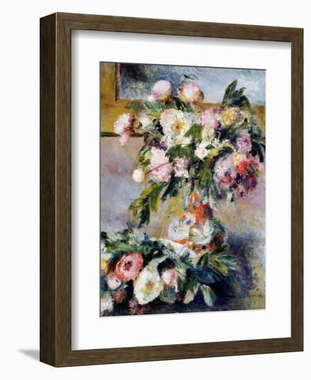 Peonies, 1878-Pierre-Auguste Renoir-Framed Giclee Print