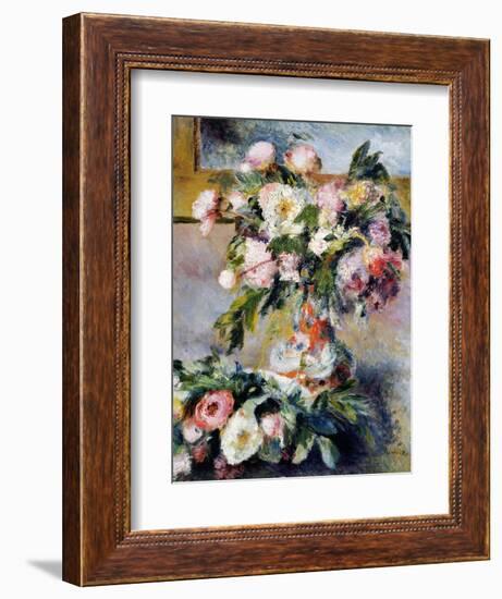 Peonies, 1878-Pierre-Auguste Renoir-Framed Giclee Print