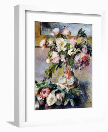 Peonies, 1878-Pierre-Auguste Renoir-Framed Giclee Print