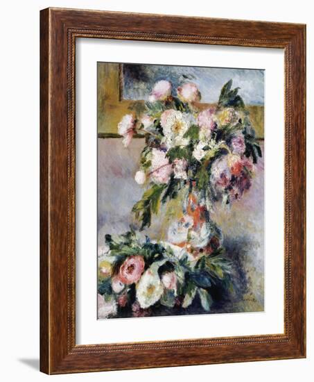 Peonies, 1878-Pierre-Auguste Renoir-Framed Giclee Print