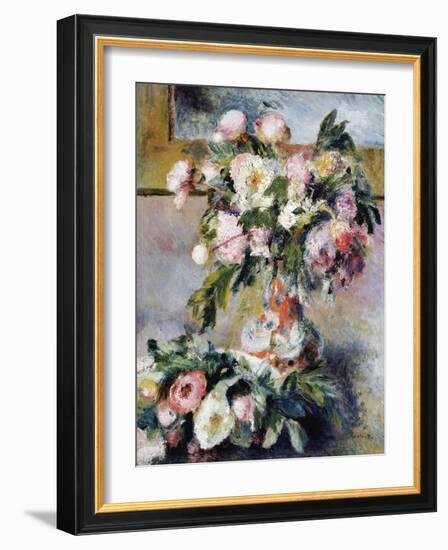 Peonies, 1878-Pierre-Auguste Renoir-Framed Giclee Print