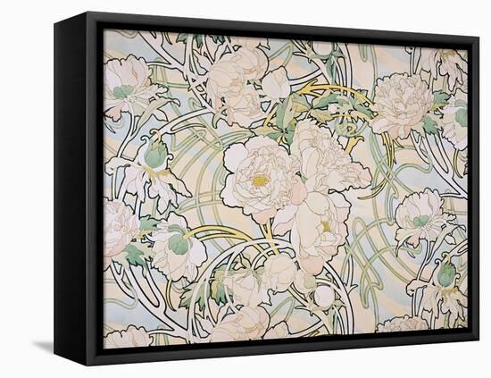 Peonies, 1897-Alphonse Mucha-Framed Premier Image Canvas