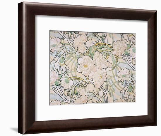 Peonies, 1897-Alphonse Mucha-Framed Giclee Print