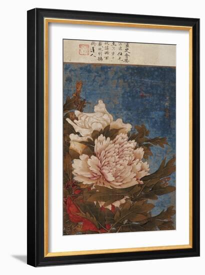 Peonies, Active Mid-14th Century-Shi Gang-Framed Giclee Print