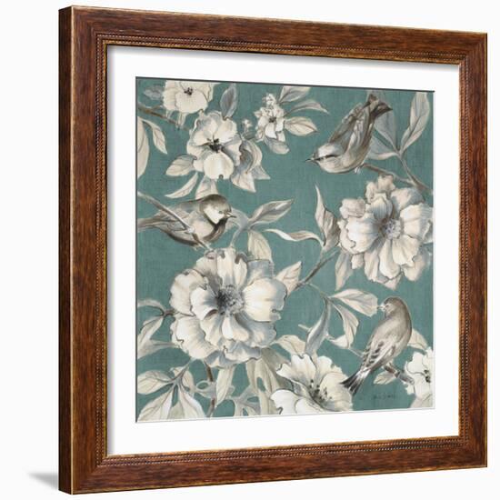 Peonies And Birds-Lanie Loreth-Framed Art Print