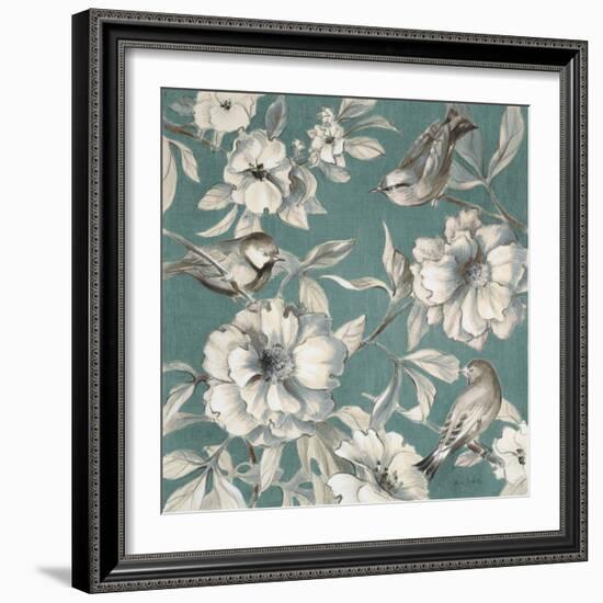 Peonies And Birds-Lanie Loreth-Framed Art Print