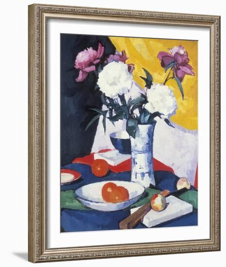 Peonies and Fruit-Samuel John Peploe-Framed Art Print