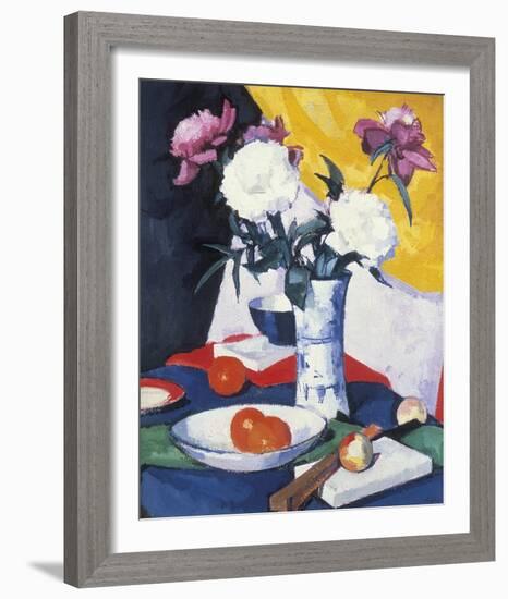 Peonies and Fruit-Samuel John Peploe-Framed Art Print