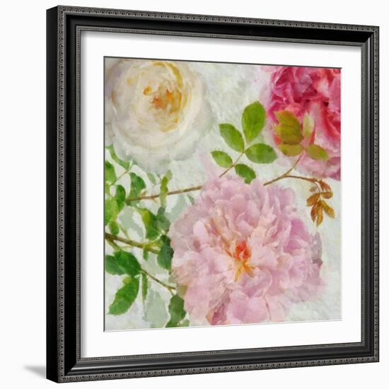 Peonies and Roses I-Cora Niele-Framed Giclee Print