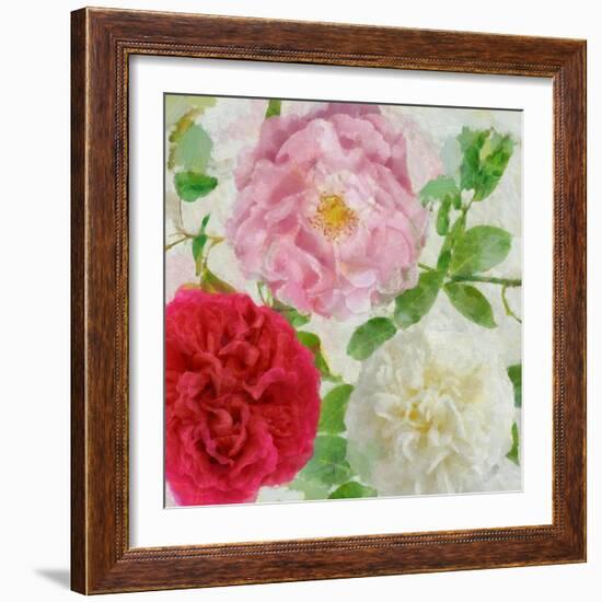 Peonies and Roses III-Cora Niele-Framed Giclee Print