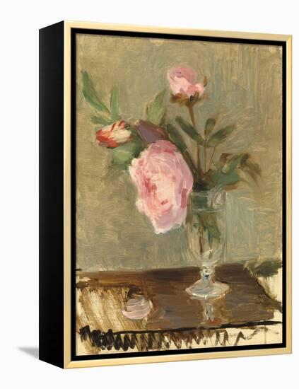 Peonies, C.1869 (Oil on Canvas)-Berthe Morisot-Framed Premier Image Canvas