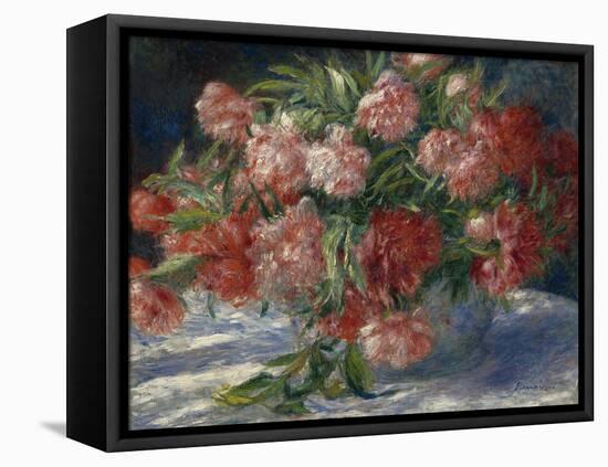 Peonies, C.1880 (Oil on Canvas)-Pierre Auguste Renoir-Framed Premier Image Canvas