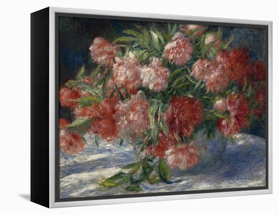 Peonies, C.1880 (Oil on Canvas)-Pierre Auguste Renoir-Framed Premier Image Canvas