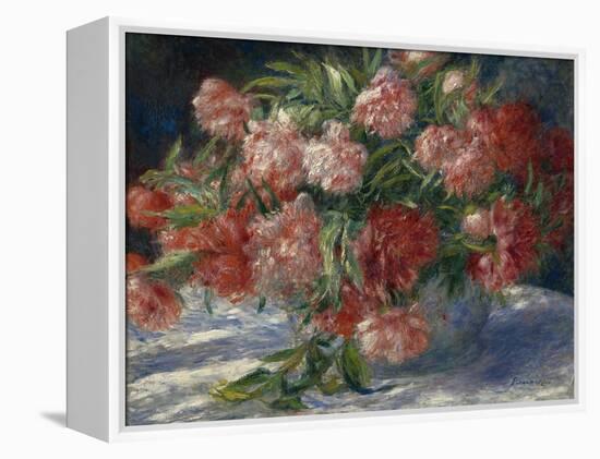 Peonies, C.1880 (Oil on Canvas)-Pierre Auguste Renoir-Framed Premier Image Canvas