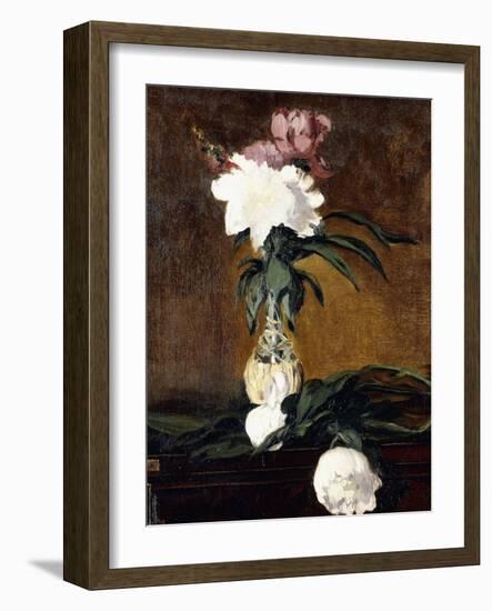 Peonies in a Bottle, 1864-Edouard Manet-Framed Giclee Print