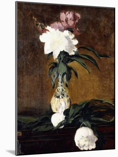 Peonies in a Bottle, 1864-Edouard Manet-Mounted Giclee Print