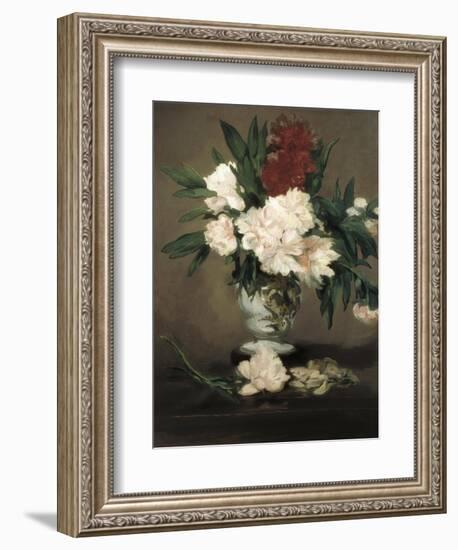 Peonies in a Vase-Edouard Manet-Framed Art Print