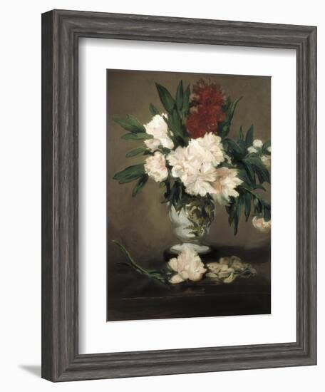 Peonies in a Vase-Edouard Manet-Framed Art Print