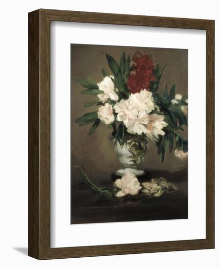 Peonies in a Vase-Edouard Manet-Framed Art Print