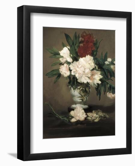 Peonies in a Vase-Edouard Manet-Framed Art Print