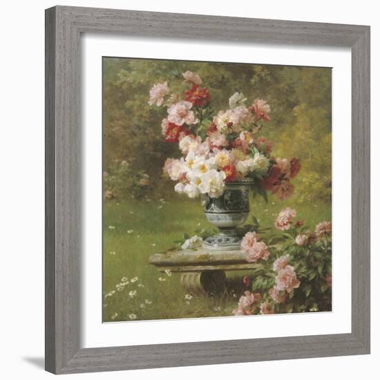 Peonies in a Wild Garden (detail)-Louis-Marie Lemaire-Framed Giclee Print