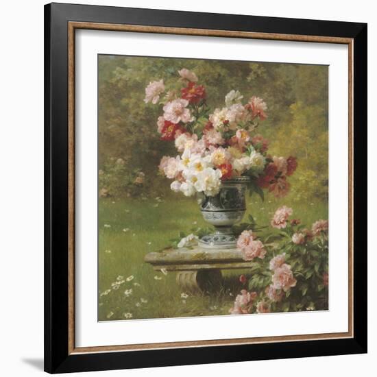 Peonies in a Wild Garden (detail)-Louis-Marie Lemaire-Framed Giclee Print