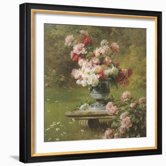 Peonies in a Wild Garden (detail)-Louis-Marie Lemaire-Framed Giclee Print