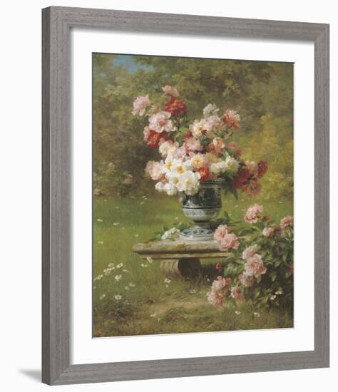 Peonies in a Wild Garden-Louis Marie Lemaire-Framed Premium Giclee Print