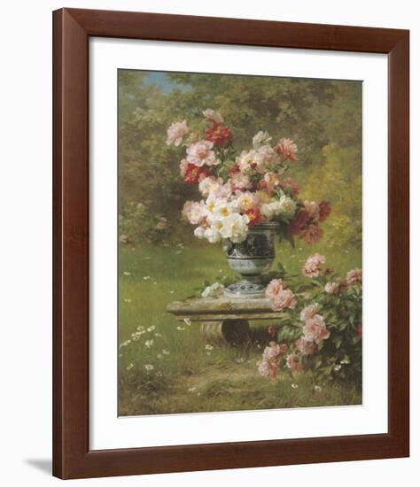 Peonies in a Wild Garden-Louis Marie Lemaire-Framed Premium Giclee Print