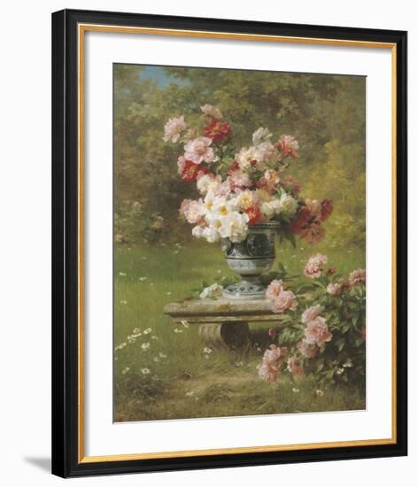 Peonies in a Wild Garden-Louis Marie Lemaire-Framed Premium Giclee Print