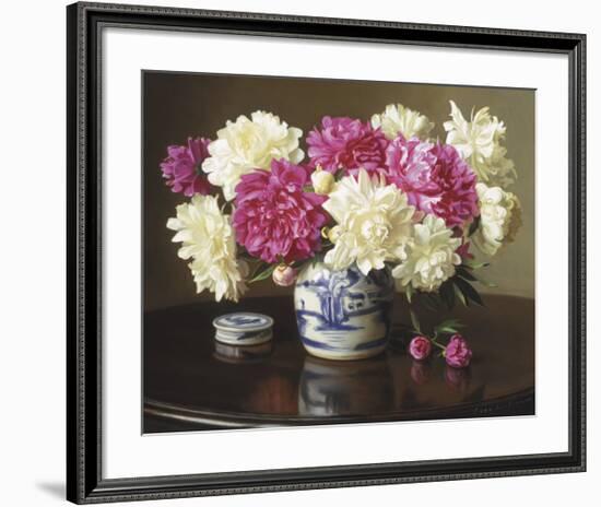 Peonies in Ginger Jar-Evan Wilson-Framed Art Print