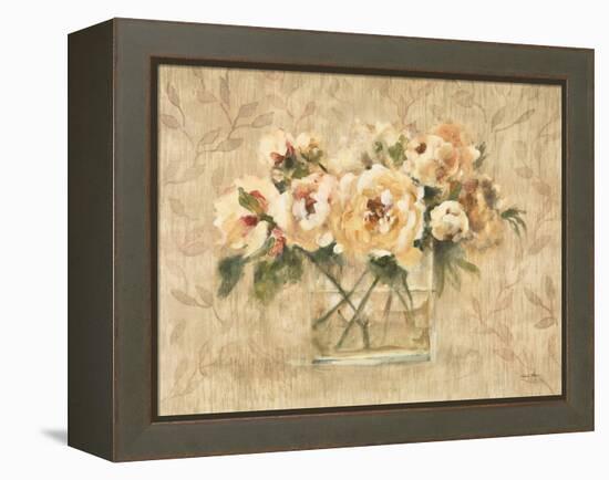 Peonies in Glass-Cheri Blum-Framed Stretched Canvas