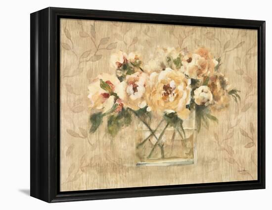 Peonies in Glass-Cheri Blum-Framed Stretched Canvas