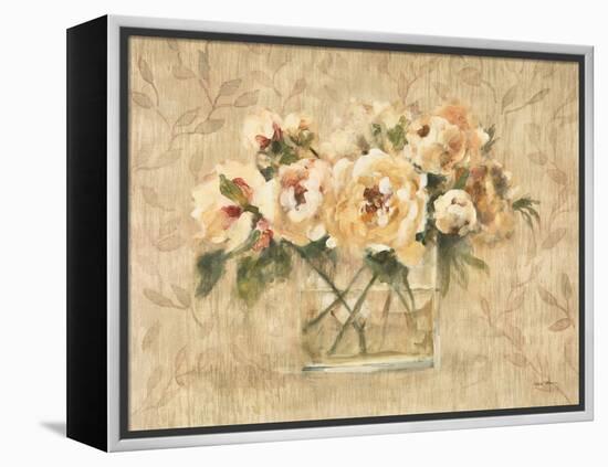 Peonies in Glass-Cheri Blum-Framed Stretched Canvas