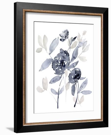 Peonies in Grey I-Jennifer Goldberger-Framed Art Print