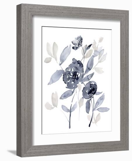 Peonies in Grey I-Jennifer Goldberger-Framed Art Print